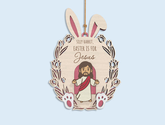 Jesus Easter Ornament SVG Bundle He Is Risen for Glowforge and xTool