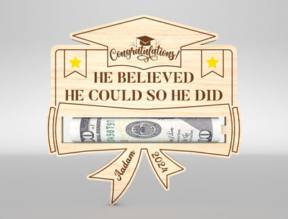 Graduation Money Holder SVG Laser Cut File for LightBurn and xTool