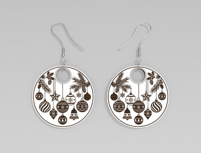 Christmas Winter Scene Wood Earring SVG Bundle 2