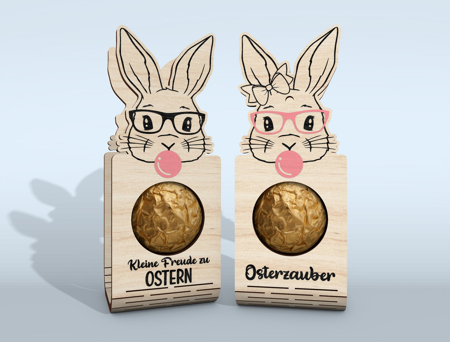 Easter Bunny Chocolate Holder SVG Bundle 18 Designs for Glowforge