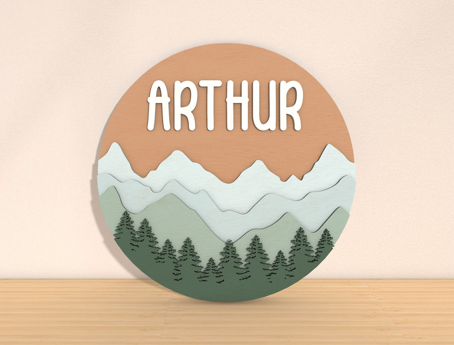Mountain Name Sign SVG for Glowforge and xTool Laser Cut File