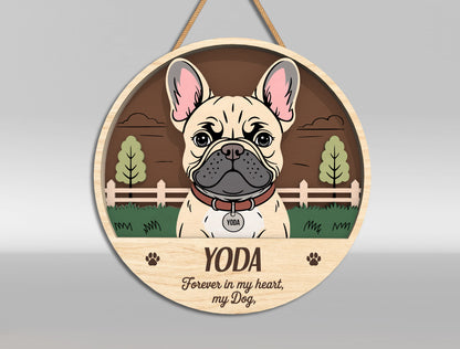 Personalized Dog Door Sign SVG Bundle Custom Pet Portrait Decor Laser Cut File for xTool