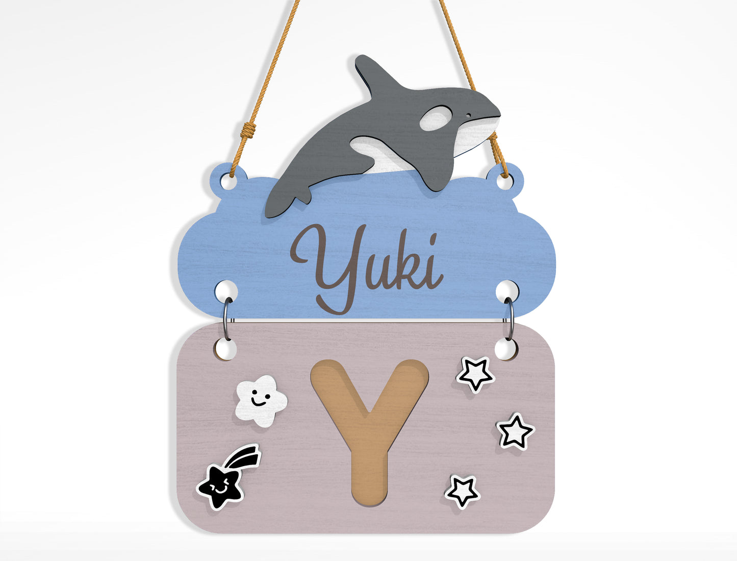 Alphabet Name Sign SVG Bundle File for Glowforge and xTool