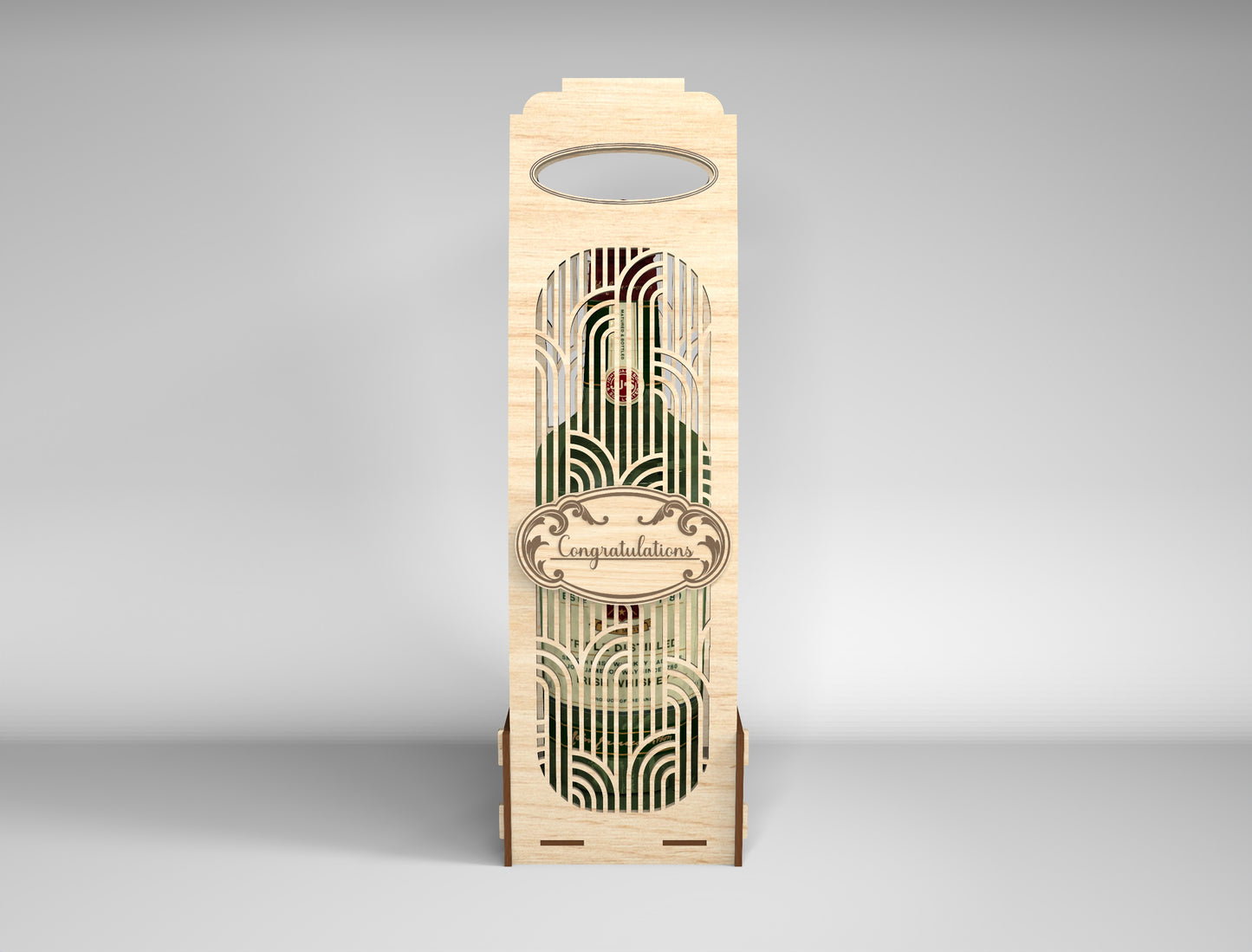 Wooden Wine Bottle Gift Box Bundle SVG Laser Cut File for xTool and Glowforge