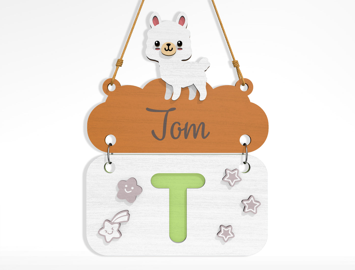 Alphabet Name Sign SVG Bundle File for Glowforge and xTool