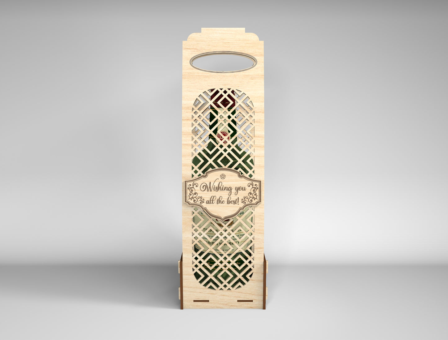 Wooden Wine Bottle Gift Box Bundle SVG Laser Cut File for xTool and Glowforge