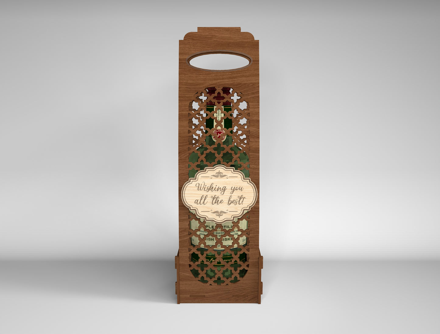 Wooden Wine Bottle Gift Box Bundle SVG Laser Cut File for xTool and Glowforge
