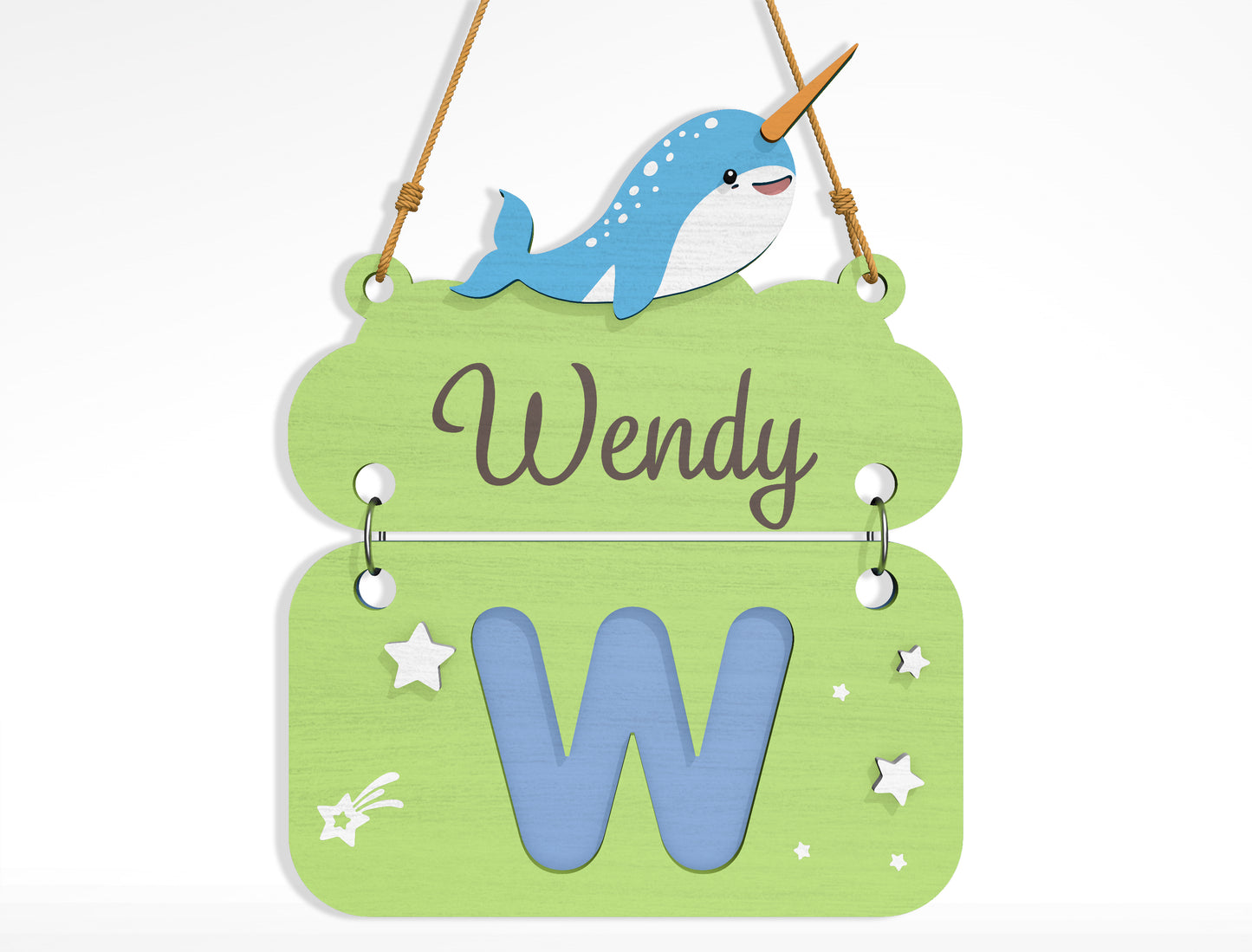 Alphabet Name Sign SVG Bundle File for Glowforge and xTool