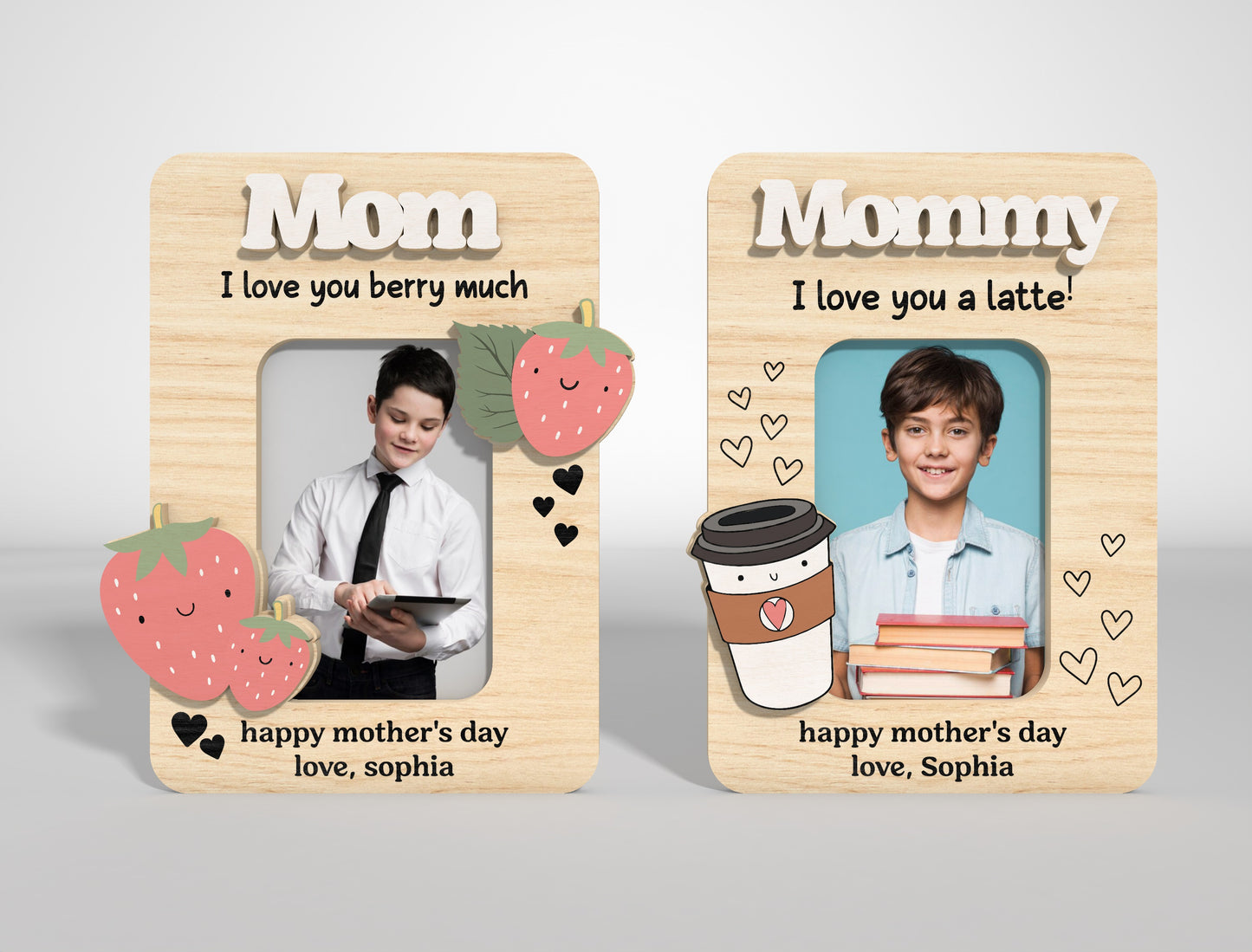 Cute Mom Photo Magnet SVG Pizza Quote Bundle for Glowforge and xTool