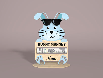 Personalized Bunny Money Holder SVG Easter Cash Gift for LightBurn and xTool