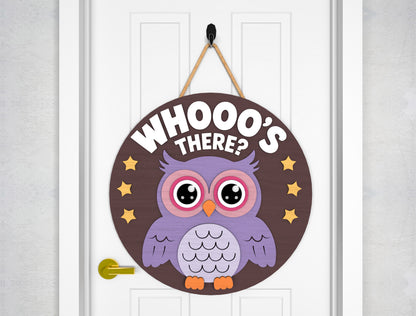 2 Owl Halloween Door Sign SVG Welcome Laser Cut Bundle for LightBurn