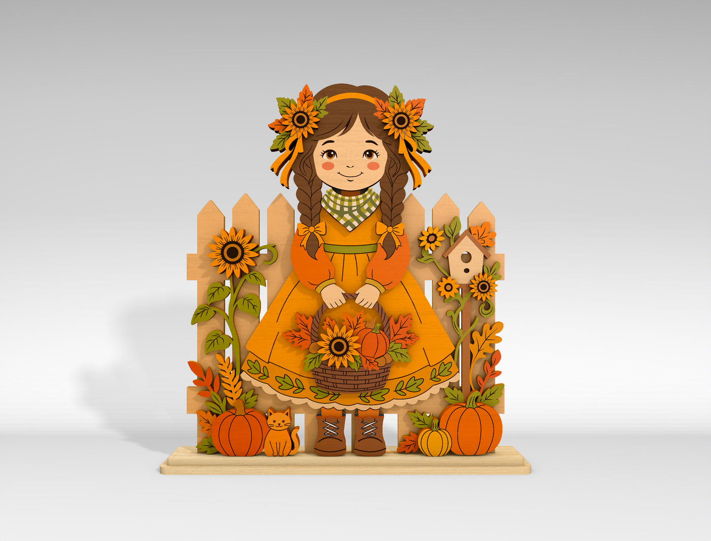 Thanksgiving Fall Scene SVG Bundle for Glowforge xTool LightBurn 5 Designs