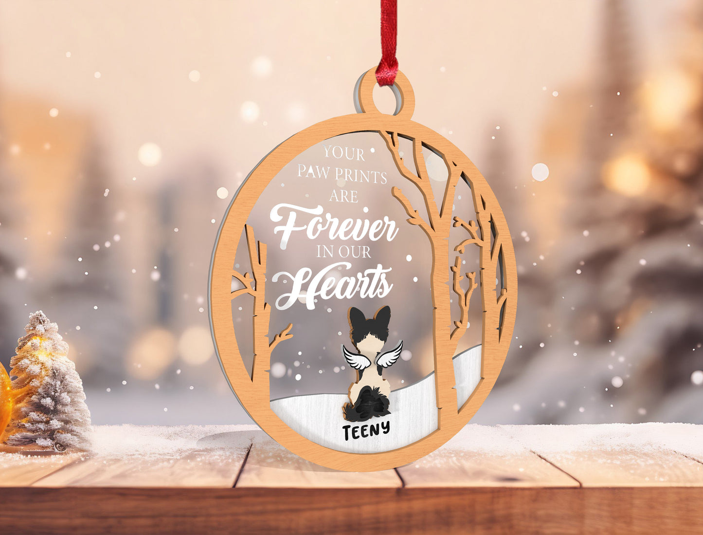 Pet Memorial Ornament SVG Laser Cut File for Glowforge
