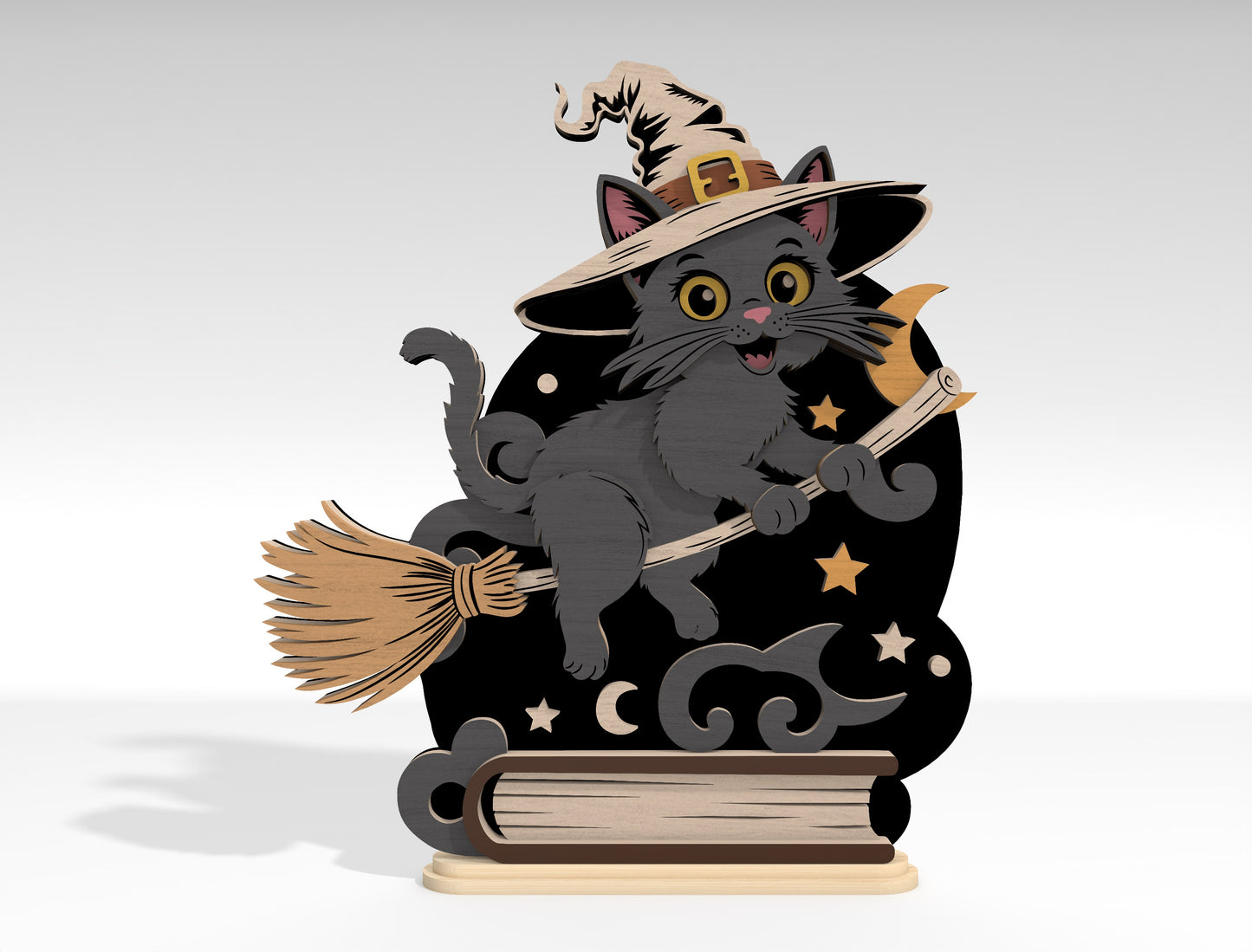 Halloween Cat Tabletop Decor SVG Bundle Laser Cut Files for Glowforge