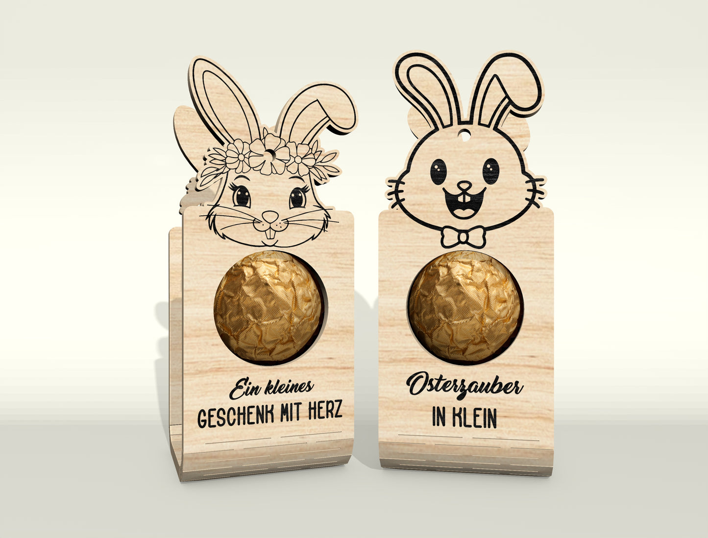 Easter Bunny Chocolate Holder SVG V2 Bundle 25 Designs for LightBurn