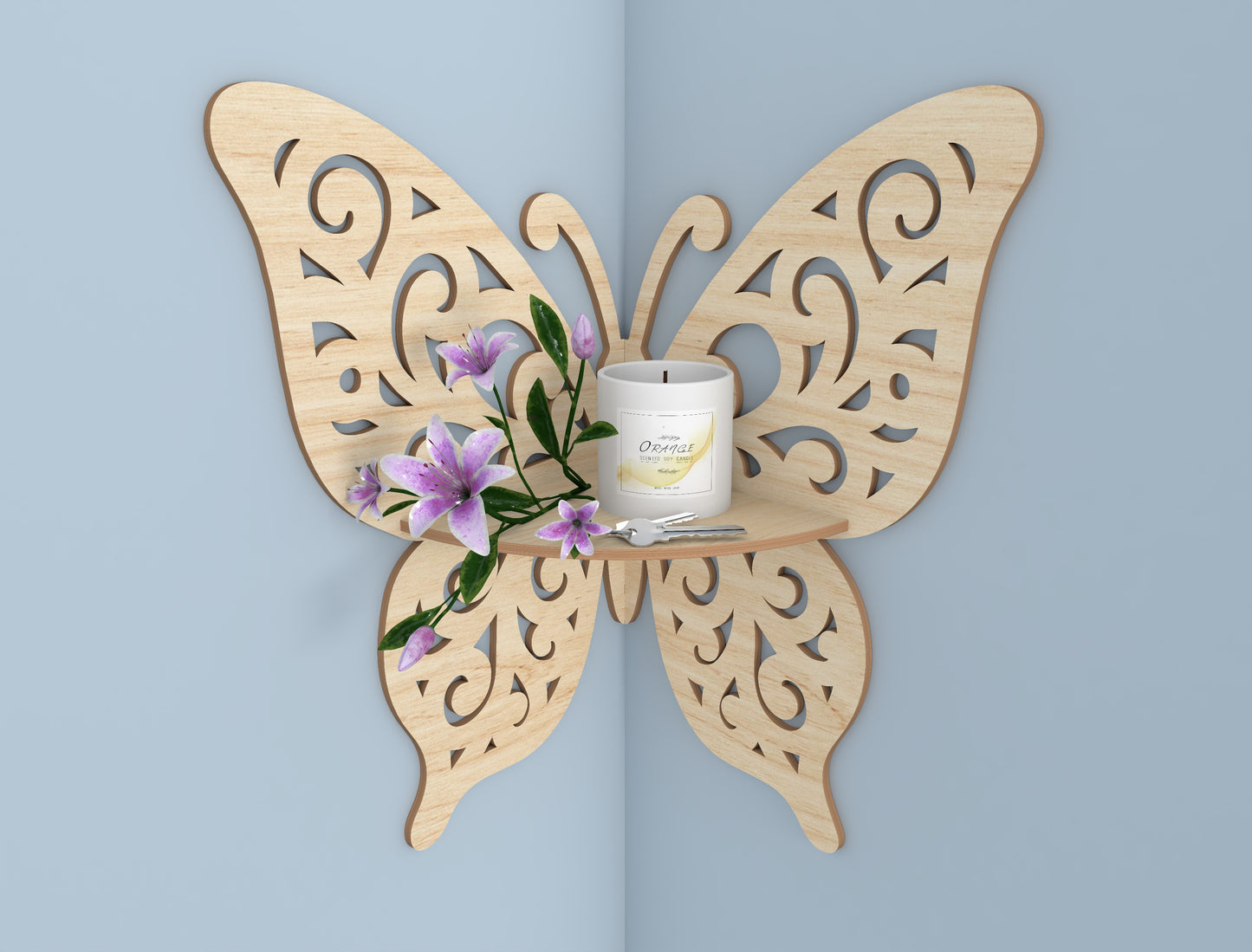 Butterfly Wall Shelf SVG Bundle for Glowforge and xTool