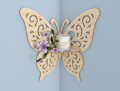 Butterfly Wall Shelf SVG Bundle for Glowforge and xTool