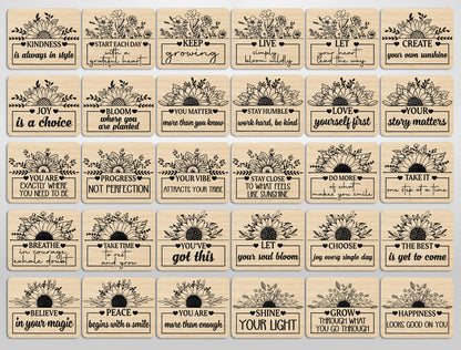 Motivational Fridge Magnet SVG Bundle for xTool and Glowforge