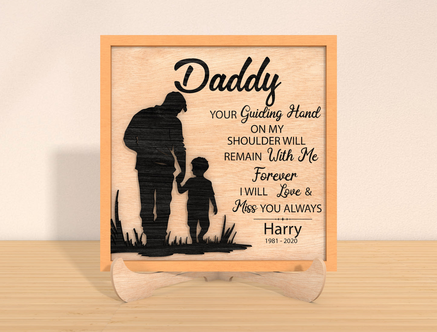 Daddy Memorial Quote SVG Laser Cut File for Glowforge and xTool