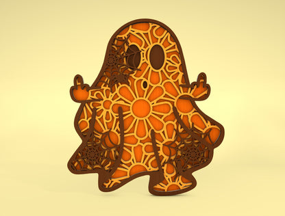 Pumpkin Ghost Multilayer SVG Bundle 3 Designs for xTool LightBurn