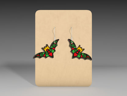 Halloween Bat Earrings SVG Bundle 8 Designs for LightBurn Glowforge xTool