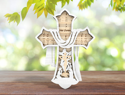Cross Faith SVG Bundle Jesus Wooden Cross Decor for LightBurn and Glowforge