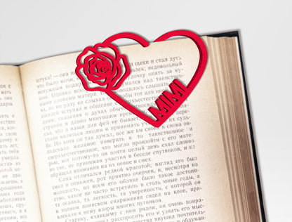 Floral Heart Bookmark SVG Bundle for LightBurn and xTool