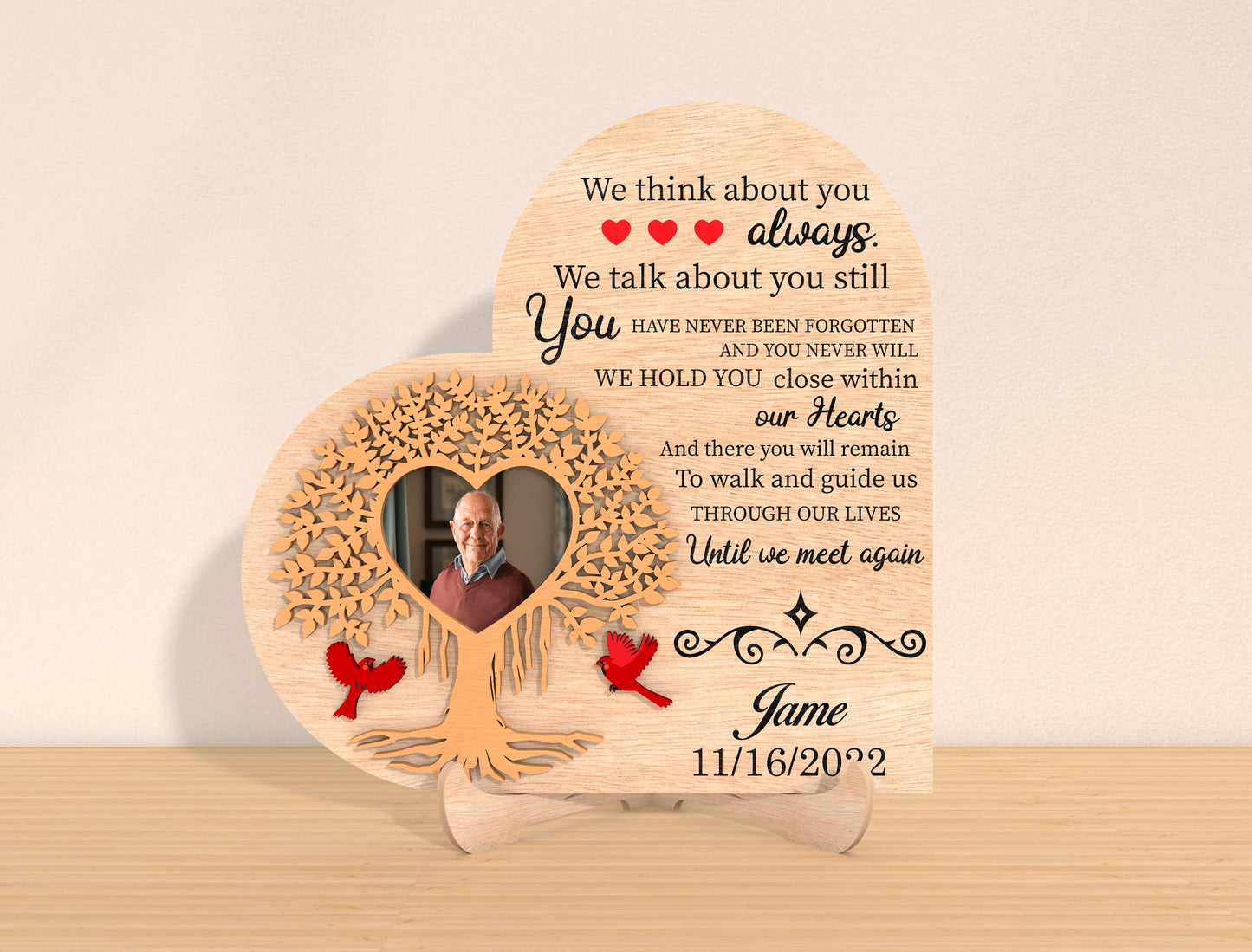 Memory Tree Memorial SVG Photo Frame Laser Cut File for Glowforge and LightBurn