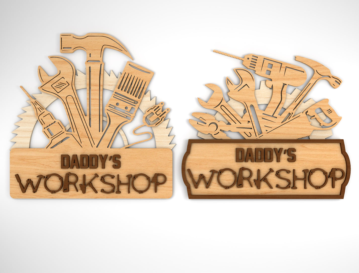 Dad Workshop Tool Sign SVG Bundle Laser Cut File for xTool and LightBurn