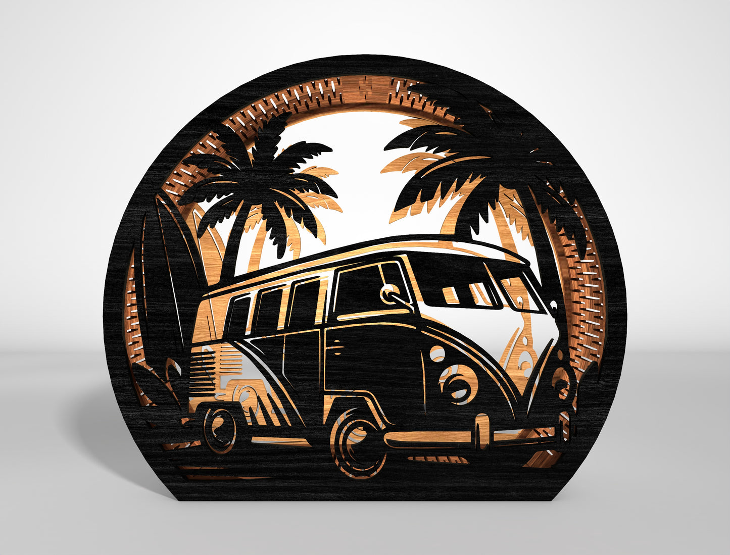 Sea Lantern SVG Bundle with Tropical Ocean Scene Laser Cut Files
