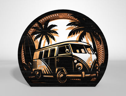 Sea Lantern SVG Bundle with Tropical Ocean Scene Laser Cut Files