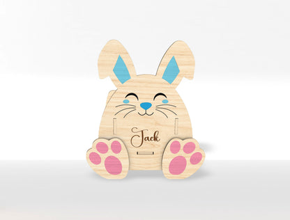 Personalized Easter Bunny Flower Holder SVG Name Vase for LightBurn and xTool