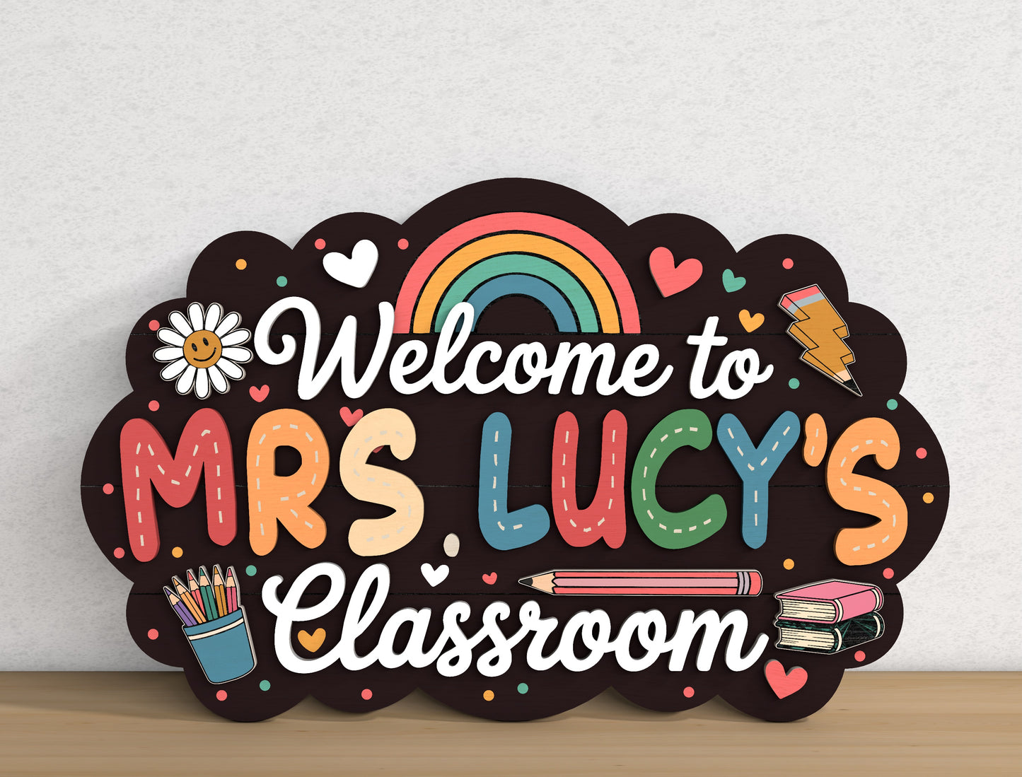 Teacher Door Sign Bundle SVG Classroom Decor for Glowforge Users