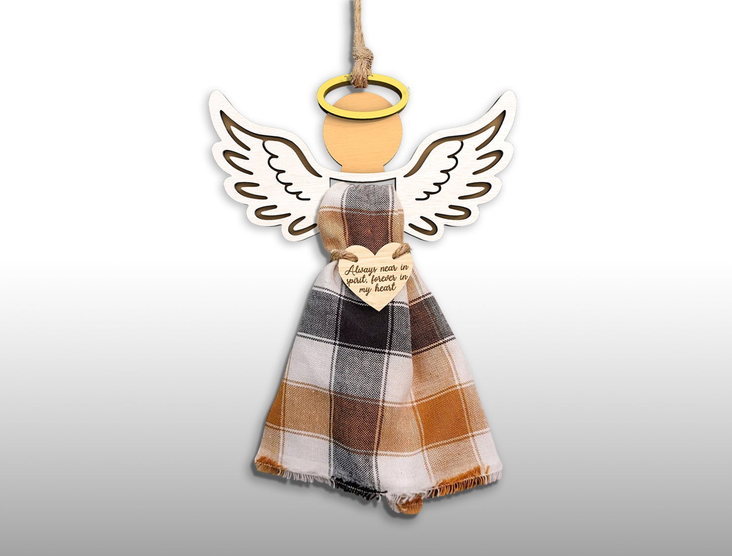 Personalized Angel Memorial Ornament SVG Bundle for Glowforge and xTool
