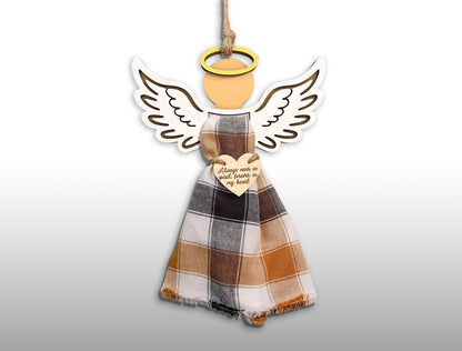 Personalized Angel Memorial Ornament SVG Bundle for Glowforge and xTool