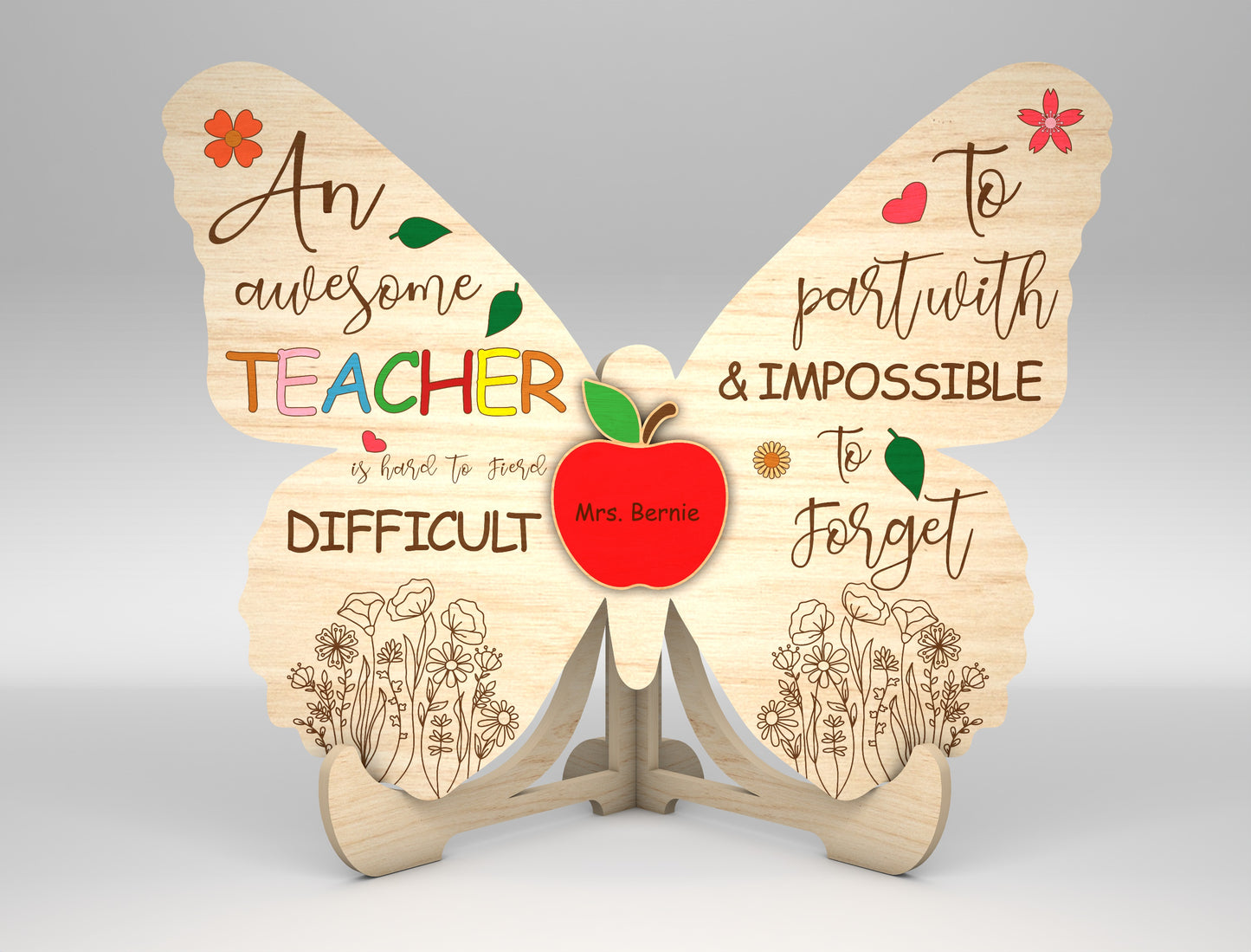 Teacher Appreciation Gift Sign SVG Bundle for Glowforge and xTool