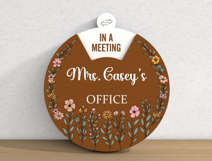 Personalized Teacher Office Door Sign SVG Laser Cut File for xTool and Glowforge