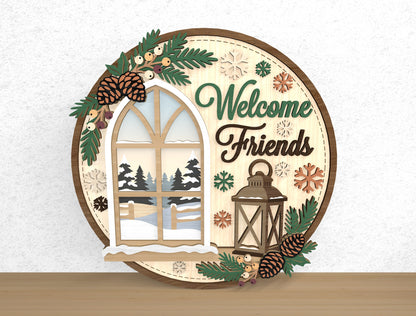 Christmas Rustic Door Hanger SVG Bundle Designs 3