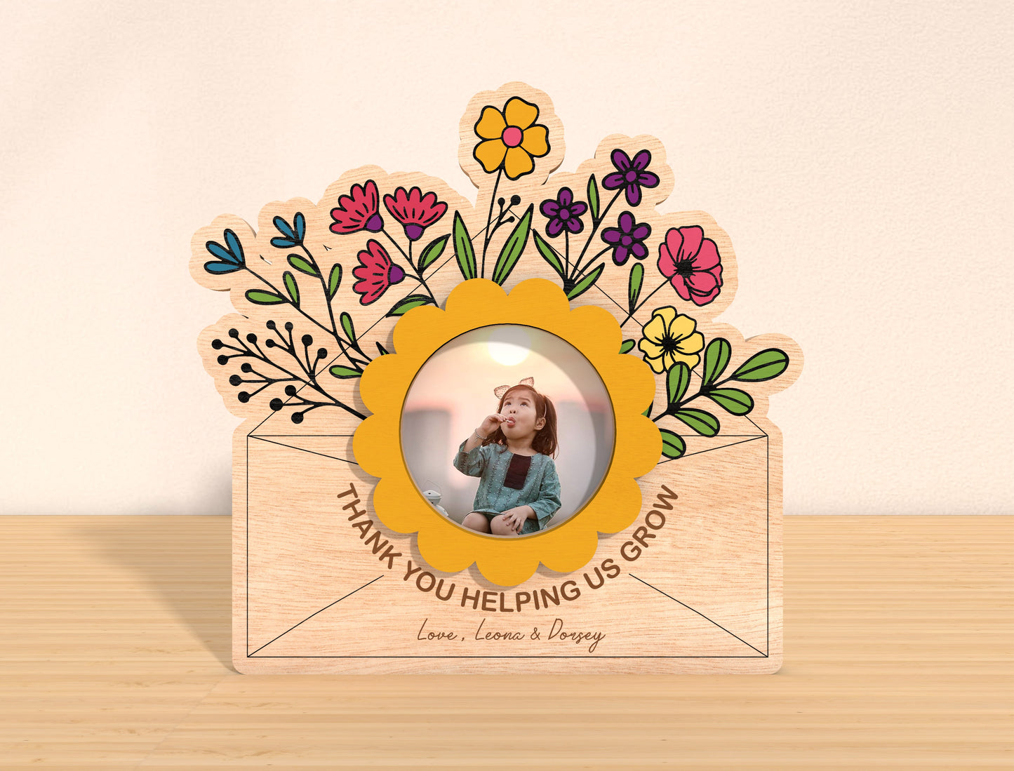 Mom Photo Frame Stand SVG Bundle Floral for xTool and LightBurn