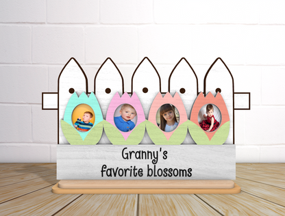 Mom Flower Photo Frame SVG Mommy's Blossoms for Glowforge and xTool