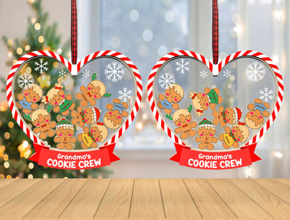 Personalized Grandma Cookie Crew Christmas Ornament SVG