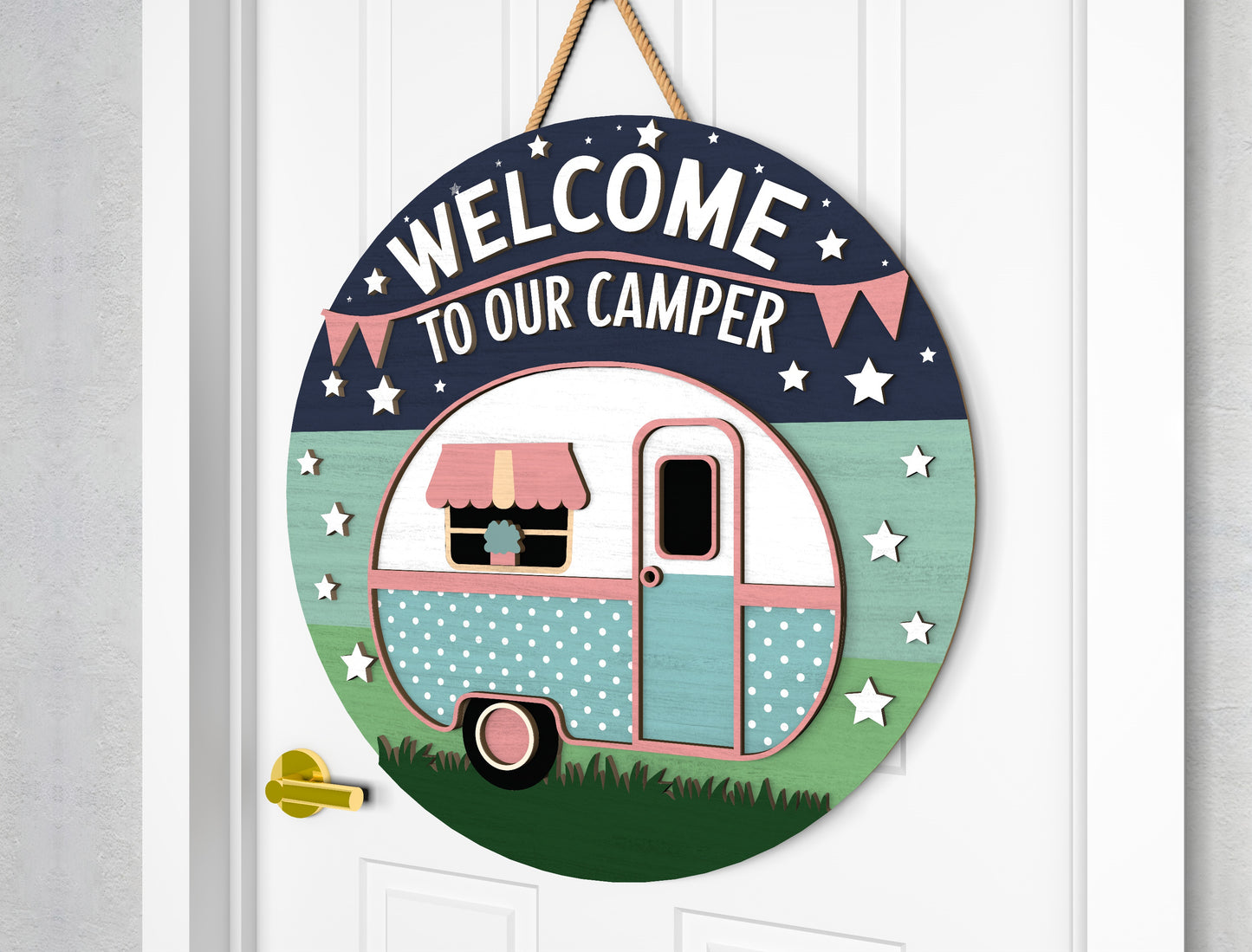 Camper Door Hanger SVG Bundle for Glowforge and xTool