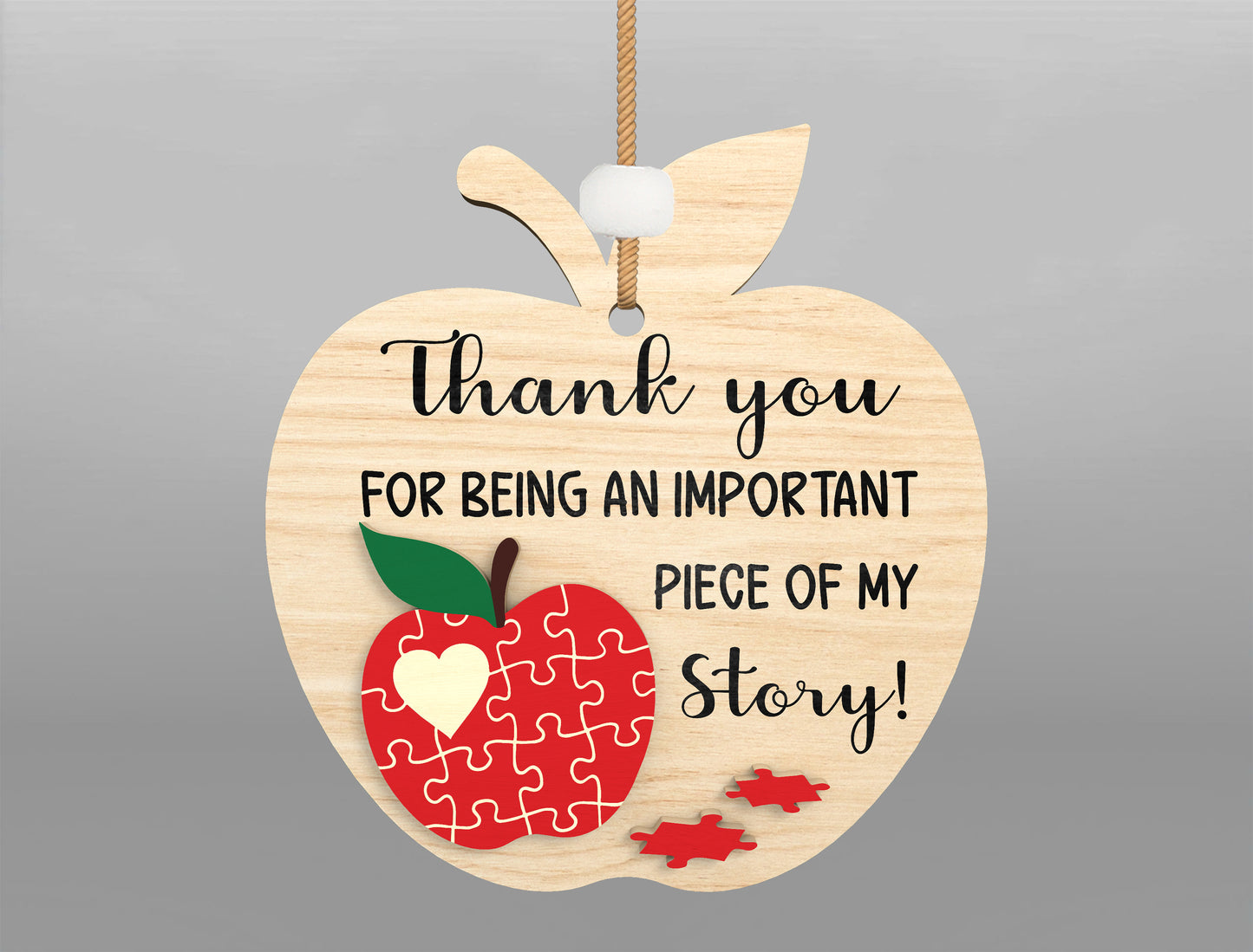 Teacher Christmas Ornament Bundle SVG for LightBurn and Glowforge