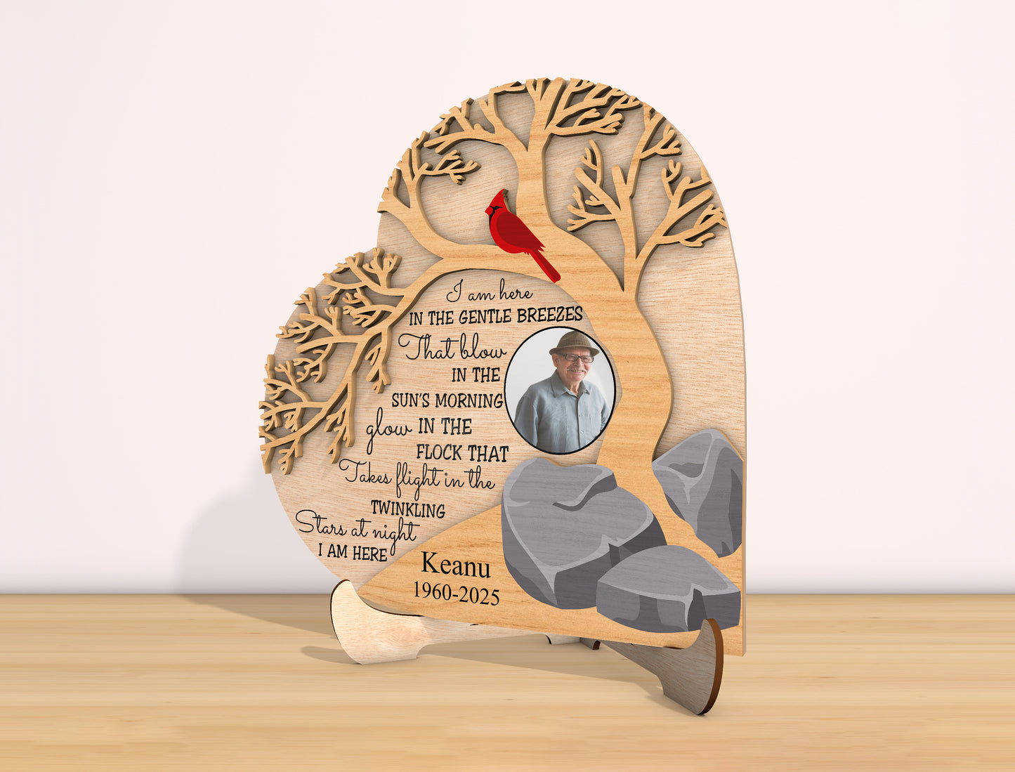 Memorial Tree Photo SVG Laser Cut File for Glowforge