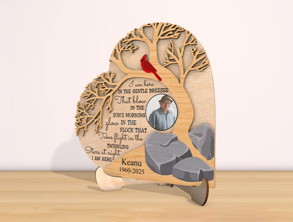 Memorial Tree Photo SVG Laser Cut File for Glowforge