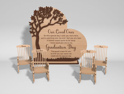 Graduation Memorial Display SVG Laser Cut File for Glowforge and xTool