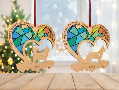 Dog Memorial Ornament SVG 105 Dog Breeds Laser Cut File LightBurn and xTool