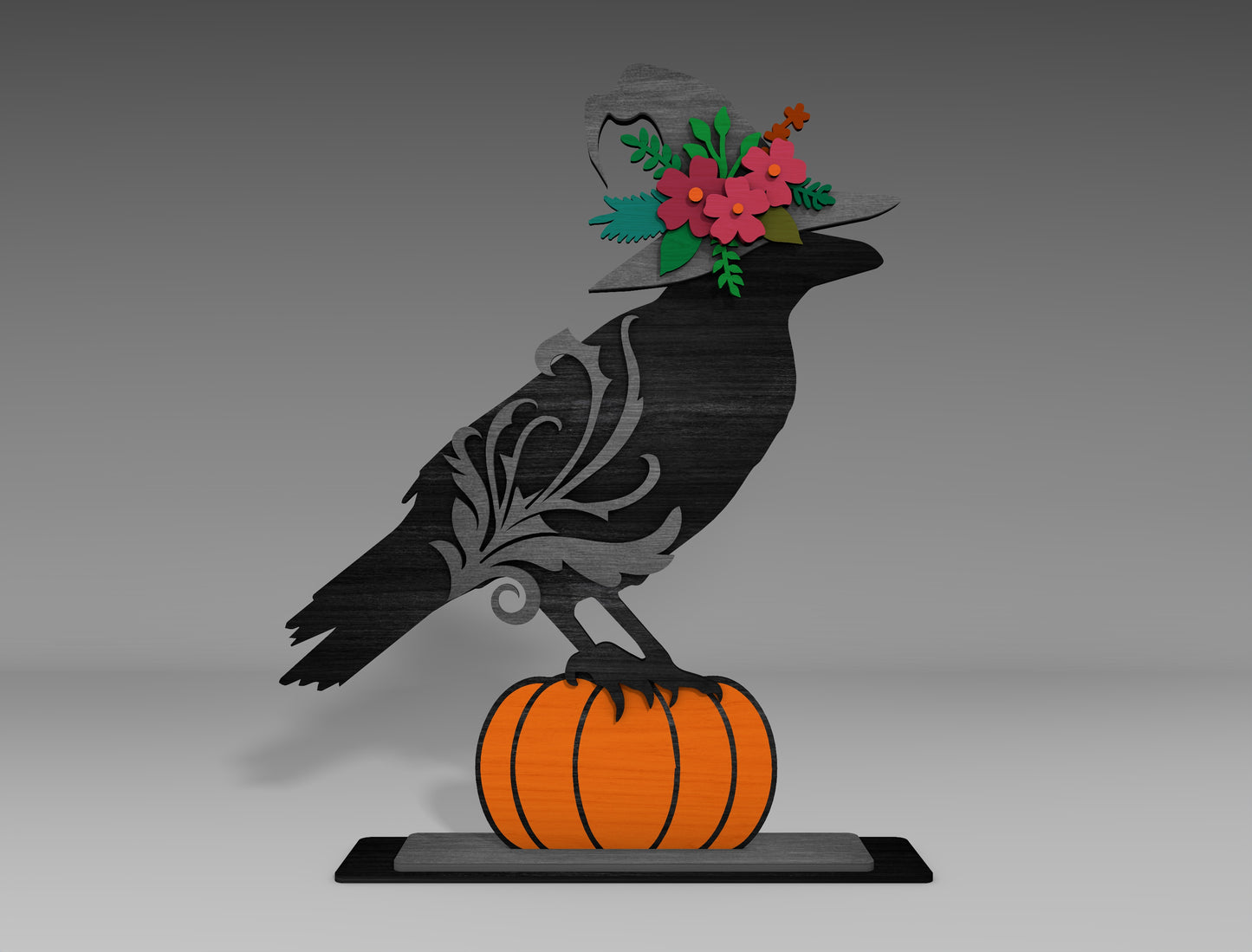 Halloween Raven Crow SVG Bundle for Glowforge xTool LightBurn 3 Designs