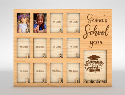 Personalized School Year Photo Frame SVG for xTool and Glowforge