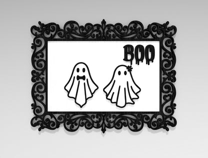 Personalized Ghost Family Sign SVG Bundle for Glowforge Laser Cutting